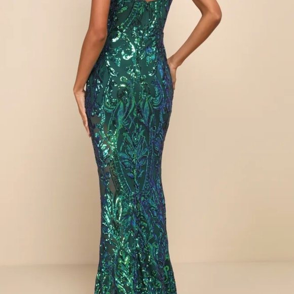 Lulus Mermaid Green Sequin Maxi Dress - Picture 2 of 5